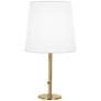 Robert Abbey Buster Ascot White Shade Brass Table Lamp