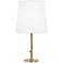 Robert Abbey Buster Ascot White Shade Brass Table Lamp