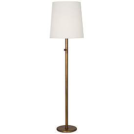 Image2 of Robert Abbey Buster Chica 62 1/2" White And Aged Brass Floor Lamp
