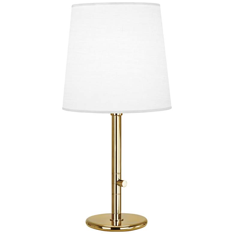 Image 1 Robert Abbey Buster Chica Ascot Shade Brass Table Lamp