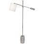 Robert Abbey Campbell 62 1/2" Oyster and Nickel Modern Floor Lamp
