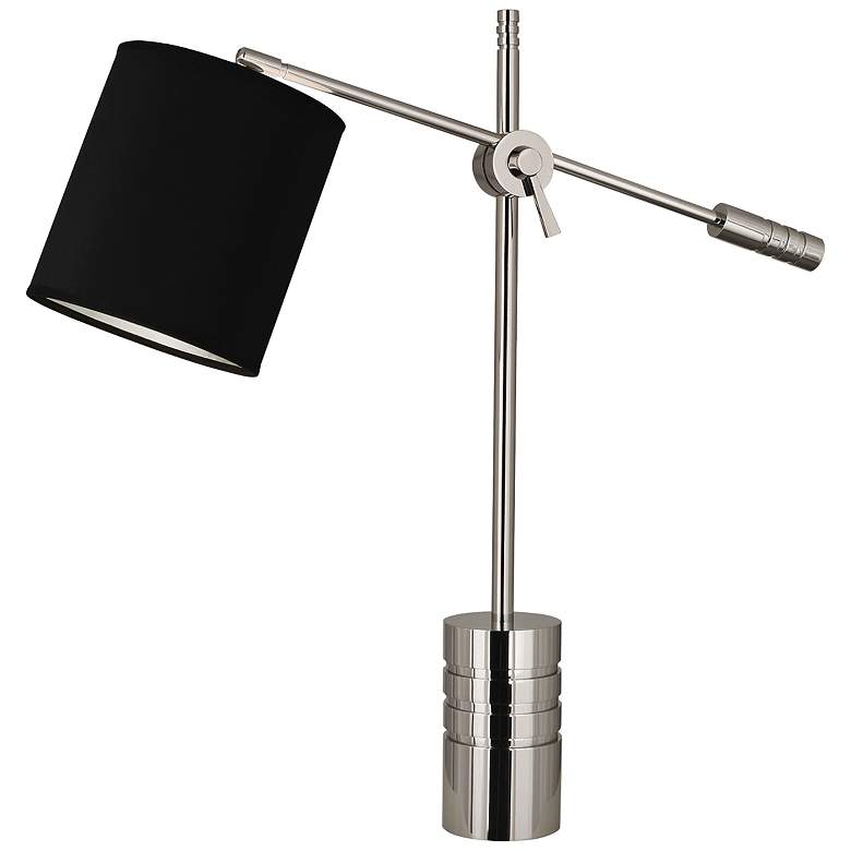 Image 1 Robert Abbey Campbell Adjustable Height Black and Nickel Modern Desk Lamp