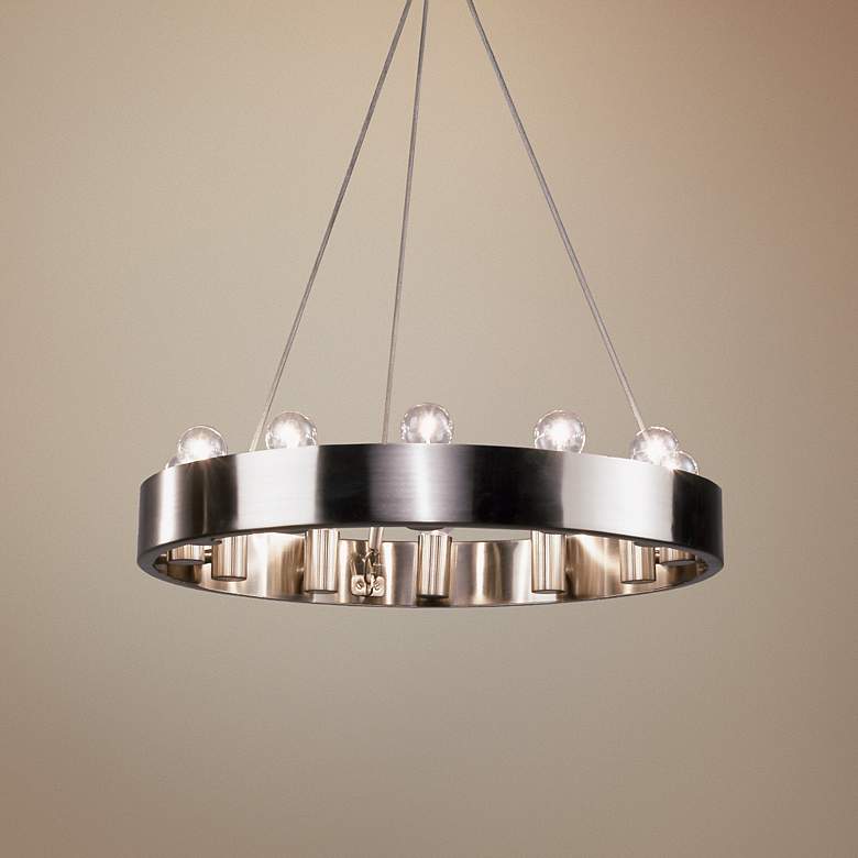 Image 1 Robert Abbey Candelaria 24" Wide Brushed Nickel Chandelier
