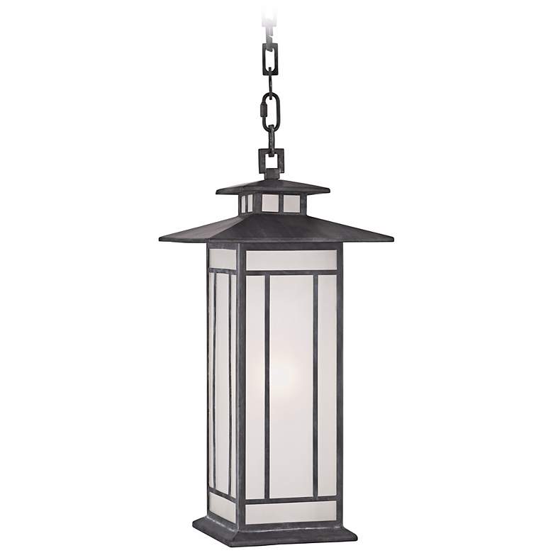 Image 1 Robert Abbey Candler 19 1/4 inchH White Zinc Outdoor Pendant