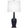 Robert Abbey Cecilia Small Midnight Blue Ceramic Table Lamp