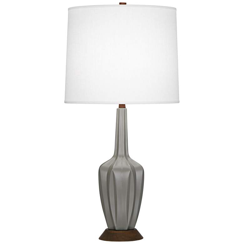 Image 1 Robert Abbey Cecilia Small Smoky Taupe Ceramic Table Lamp