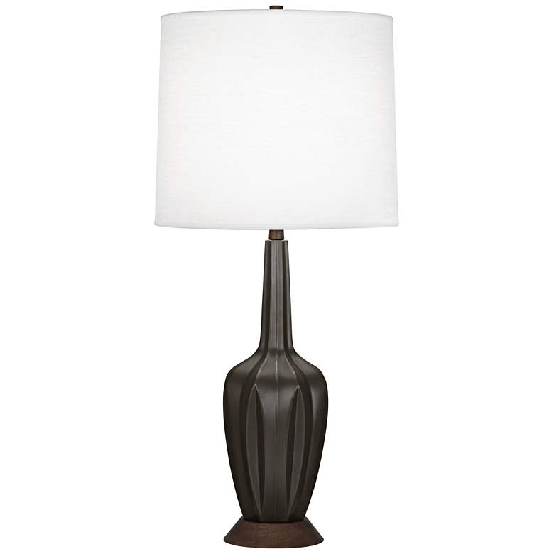 Image 1 Robert Abbey Cecilia Tall Matte Coffee Ceramic Table Lamp