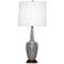 Robert Abbey Cecilia Tall Smoky Taupe Ceramic Table Lamp