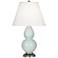 Robert Abbey Celadon Small Double Gourd Accent Lamp Ant Silver