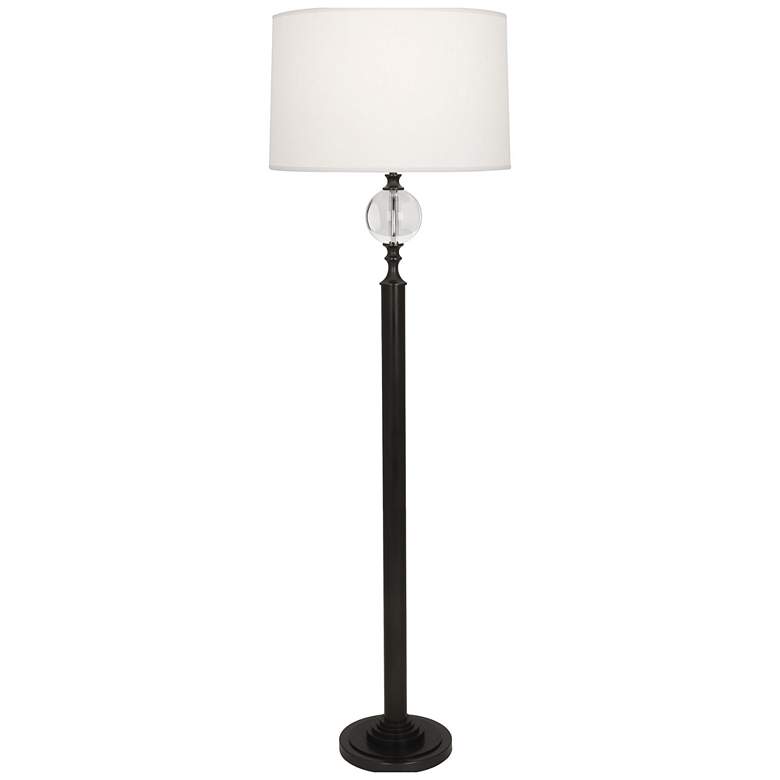 Image 1 Robert Abbey Celine 63" Crystal and Patina Bronze Floor Lamp