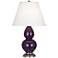 Robert Abbey Ceramic Amethyst Small Double Gourd Accent Lamp
