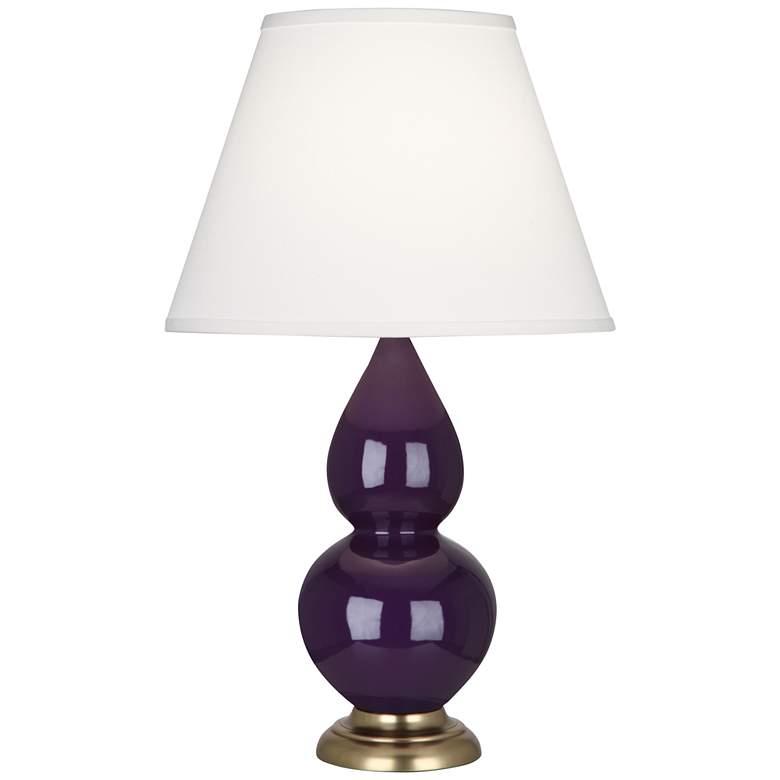 Image 1 Robert Abbey Ceramic Amethyst Small Double Gourd Accent Lamp