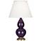 Robert Abbey Ceramic Amethyst Small Double Gourd Accent Lamp