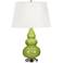 Robert Abbey Ceramic Apple Small Triple Gourd Accent Lamp