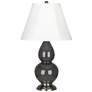 Robert Abbey Ceramic Ash Small Double Gourd Accent Lamp