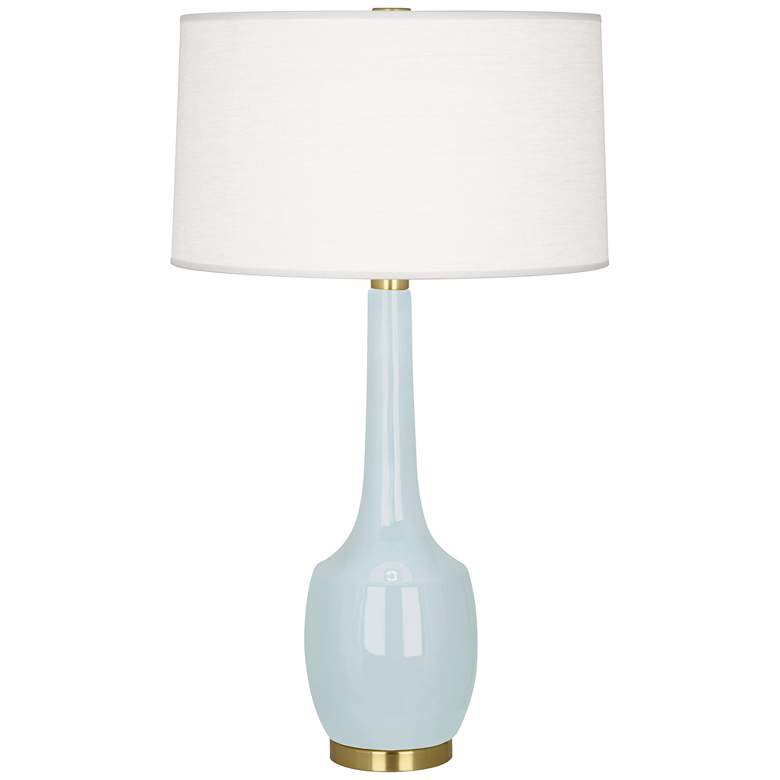 Image 1 Robert Abbey Ceramic Baby Blue Delilah Table Lamp