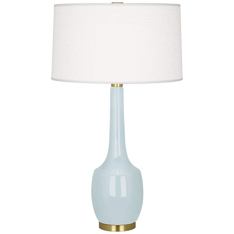 Image 1 Robert Abbey Ceramic Baby Blue Delilah Table Lamp