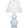 Robert Abbey Ceramic Baby Blue Small Double Gourd Accent Lamp