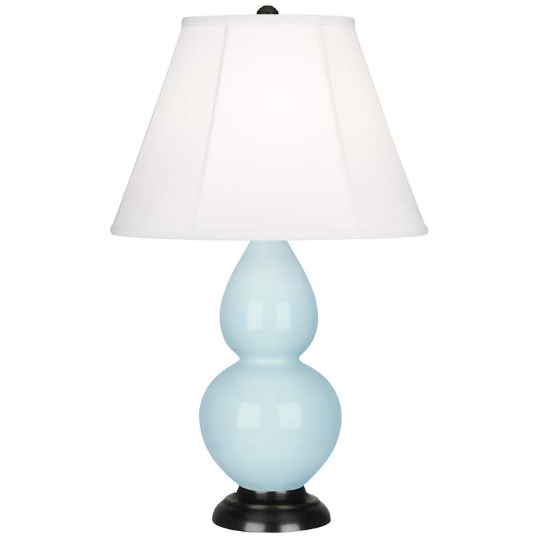 Image 1 Robert Abbey Ceramic Baby Blue Small Double Gourd Accent Lamp