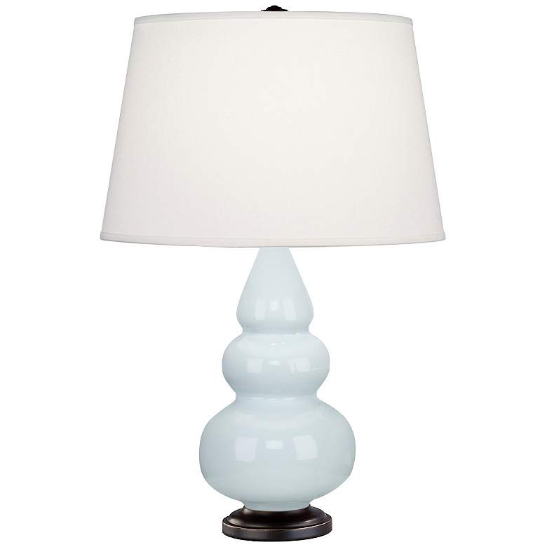 Image 1 Robert Abbey Ceramic Baby Blue Small Triple Gourd Accent Lamp