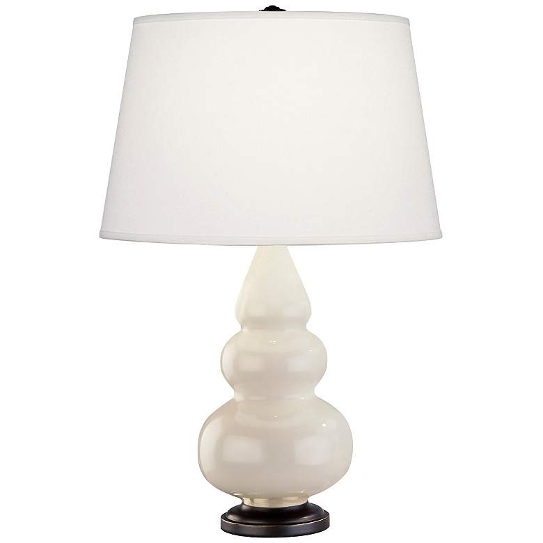 Image 1 Robert Abbey Ceramic Bone Small Triple Gourd Accent Lamp