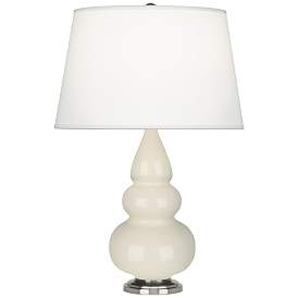 Image1 of Robert Abbey Ceramic Bone Small Triple Gourd Accent Lamp