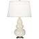 Robert Abbey Ceramic Bone Small Triple Gourd Accent Lamp