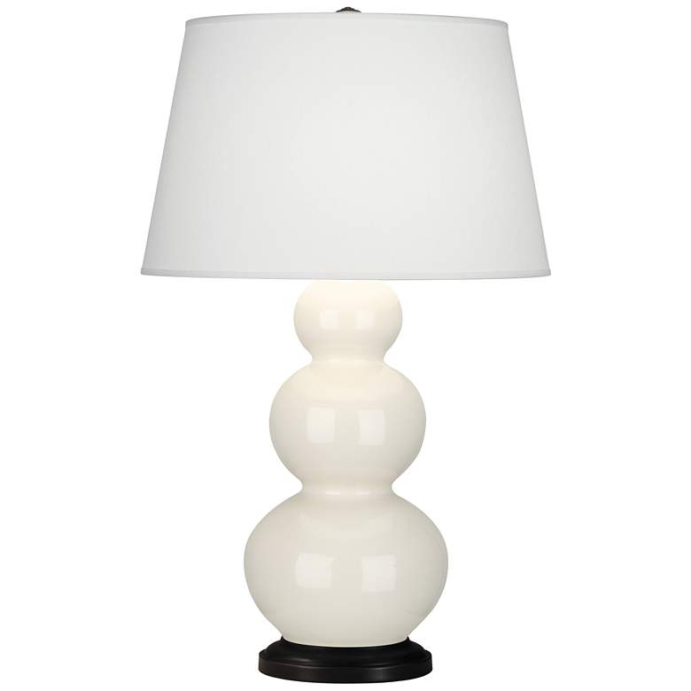 Image 1 Robert Abbey Ceramic Bone Triple Gourd Table Lamp