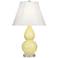 Robert Abbey Ceramic Butter Small Double Gourd Accent Lamp