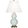 Robert Abbey Ceramic Celadon Small Double Gourd Accent Lamp