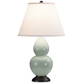 Image1 of Robert Abbey Ceramic Celadon Small Double Gourd Accent Lamp