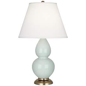 Image1 of Robert Abbey Ceramic Celadon Small Double Gourd Accent Lamp