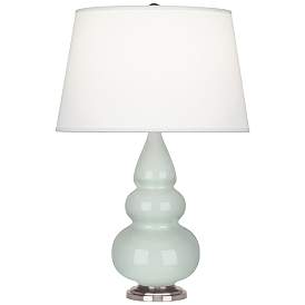 Image1 of Robert Abbey Ceramic Celadon Small Triple Gourd Accent Lamp