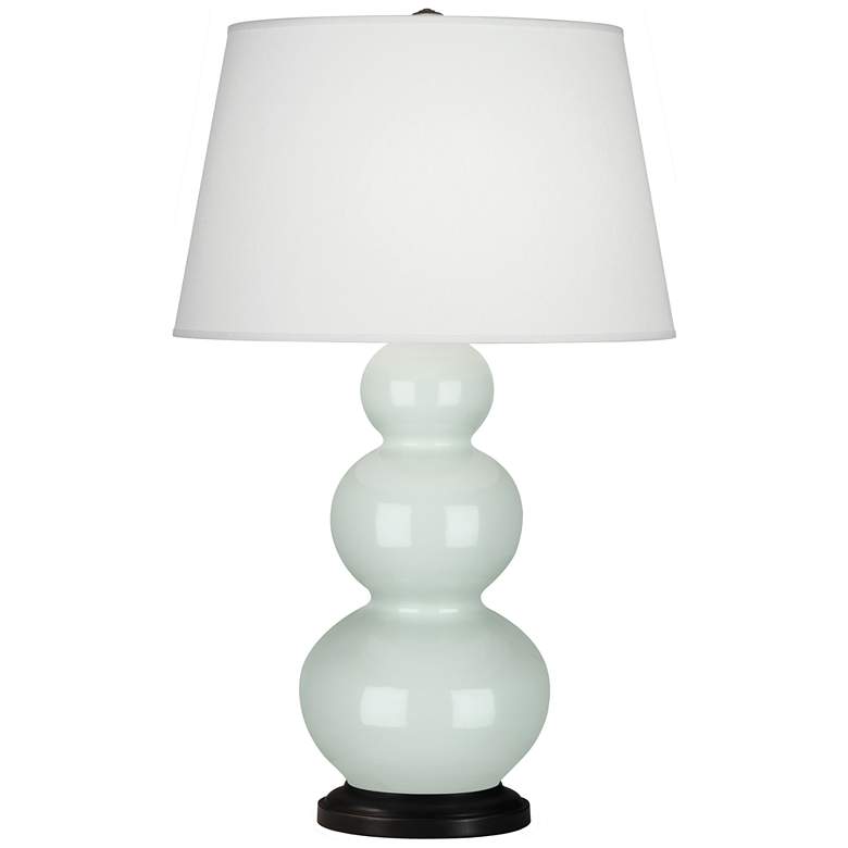 Image 1 Robert Abbey Ceramic Celadon Triple Gourd Table Lamp