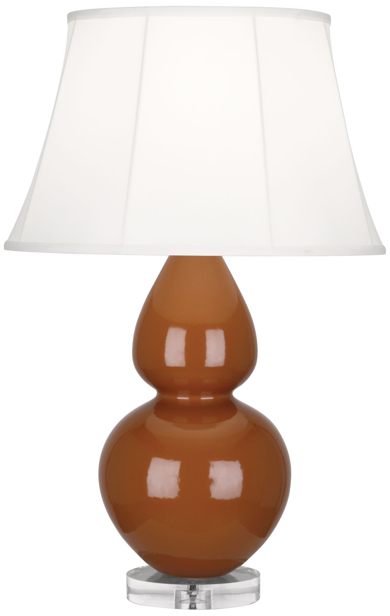 Robert Abbey Ceramic Cinnamon Double Gourd Table Lamp 369P3 Lamps Plus