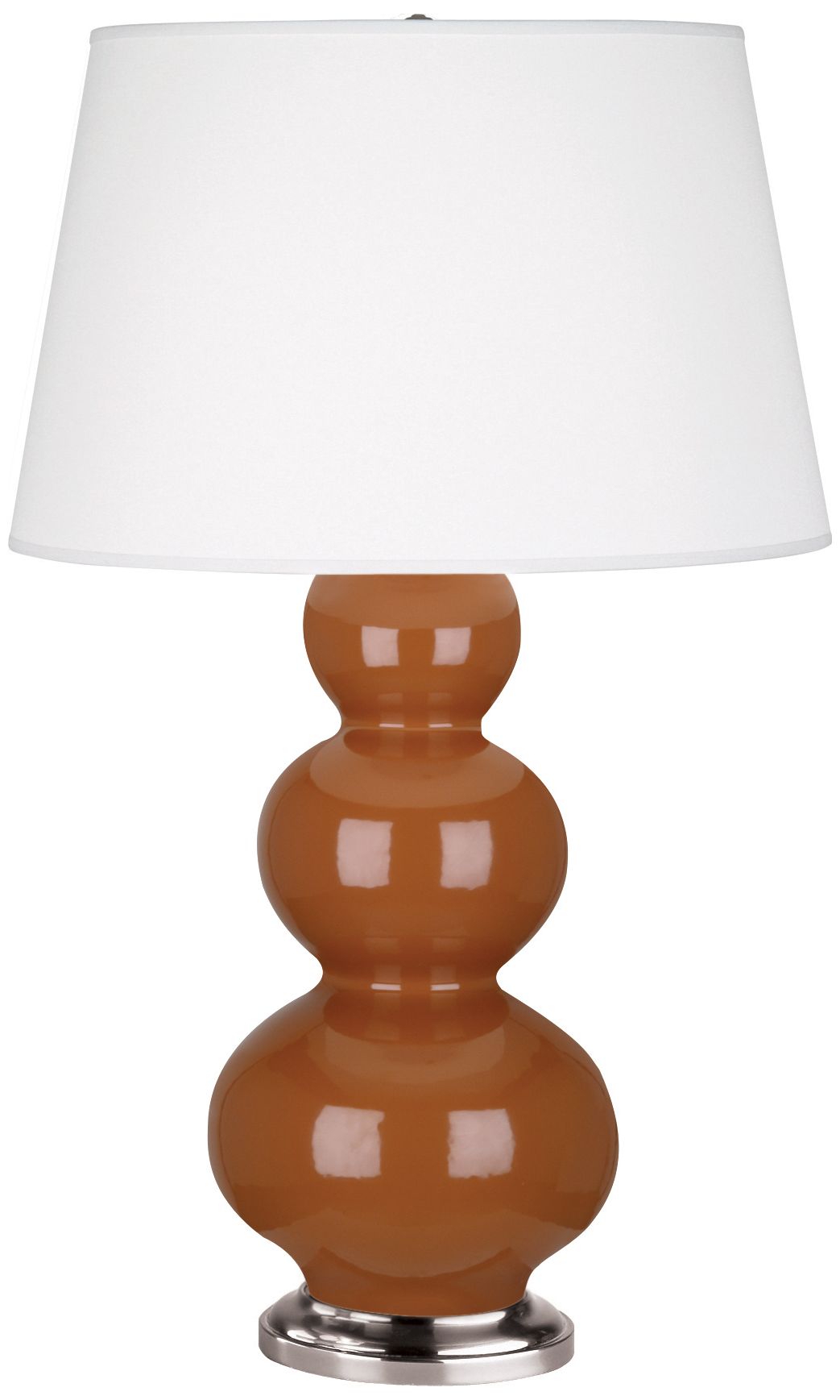 Robert Abbey Ceramic Cinnamon Triple Gourd Table Lamp 811G3 Lamps Plus