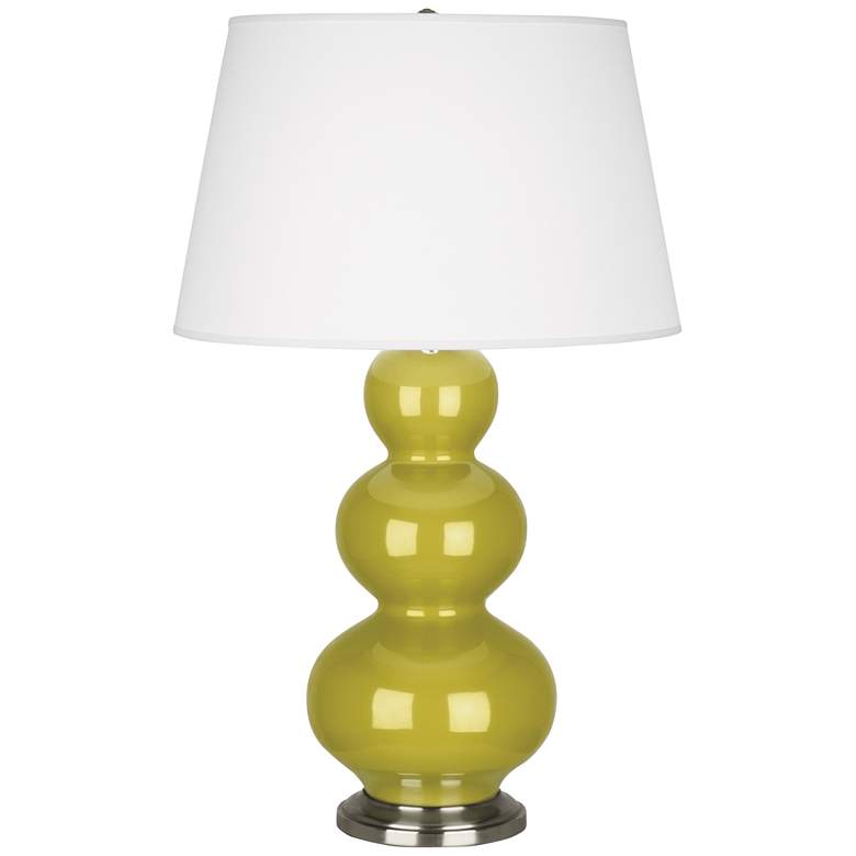 Image 1 Robert Abbey Ceramic Citron Triple Gourd Table Lamp