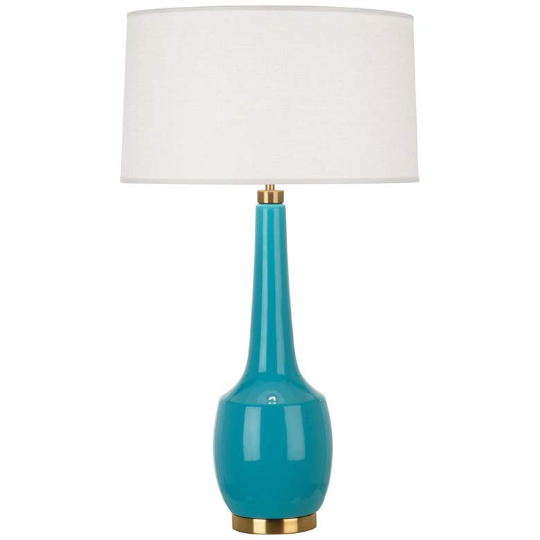 Image 1 Robert Abbey Ceramic Egg Blue Delilah Table Lamp