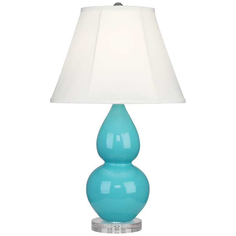 Image 1 Robert Abbey Ceramic Egg Blue Small Double Gourd Accent Lamp