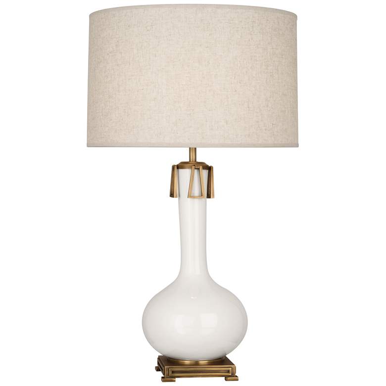 Image 1 Robert Abbey Ceramic Lily Athena Table Lamp Lucite Base