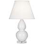 Robert Abbey Ceramic Lily Small Double Gourd Accent Lamp Lucite Base