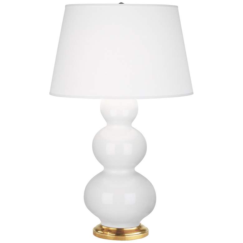 Image 1 Robert Abbey Ceramic Lily Triple Gourd Table Lamp