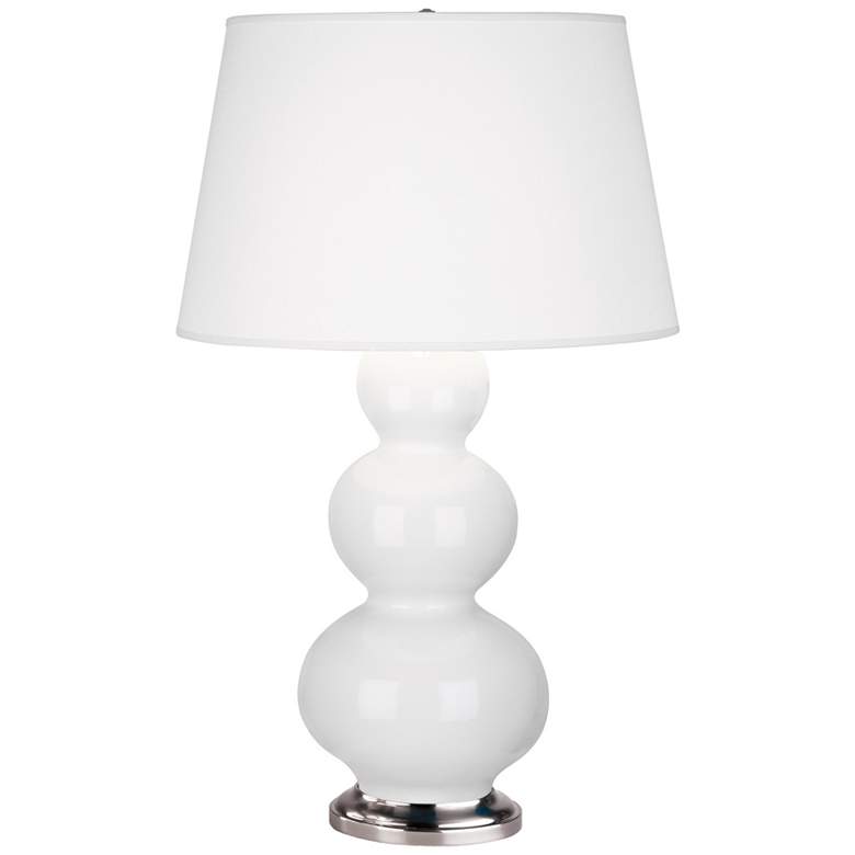 Image 1 Robert Abbey Ceramic Lily Triple Gourd Table Lamp