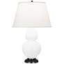 Robert Abbey Ceramic Matte Lily Double Gourd Table Lamp