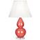 Robert Abbey Ceramic Melon Small Double Gourd Accent Lamp
