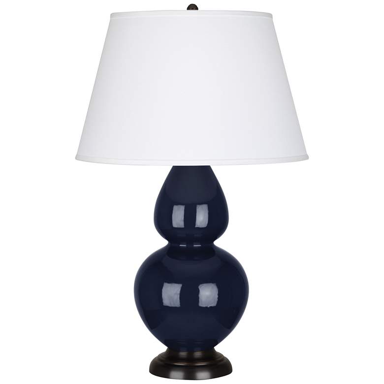 Image 1 Robert Abbey Ceramic Midnight Double Gourd Table Lamp