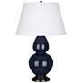 Robert Abbey Ceramic Midnight Double Gourd Table Lamp