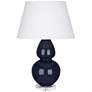 Robert Abbey Ceramic Midnight Double Gourd Table Lamp