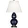 Robert Abbey Ceramic Midnight Small Double Gourd Accent Lamp