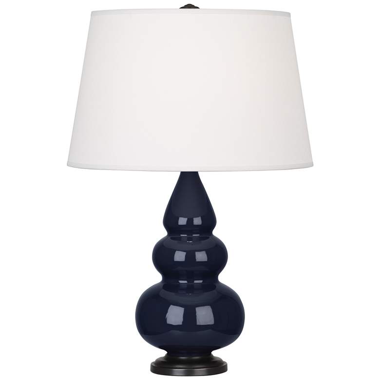 Image 1 Robert Abbey Ceramic Midnight Small Triple Gourd Accent Lamp